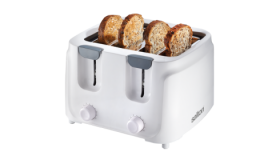 Salton White Cool Touch Four Slice Toaster